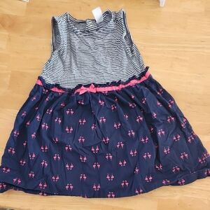 Carter's Navy and White Striped Dress